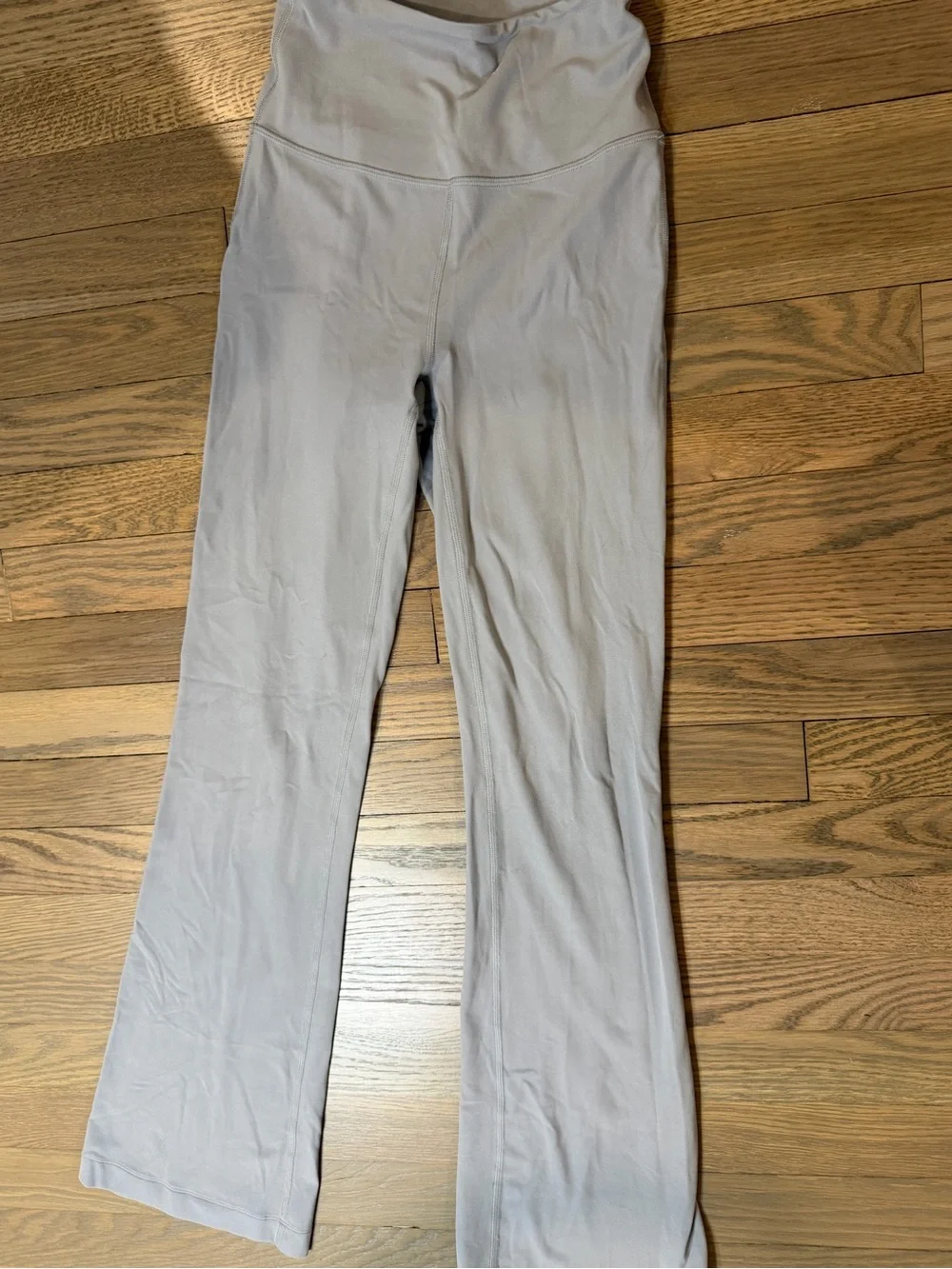 Lululemon High-Waist Flare Leg Activewear Pants - Light Gray